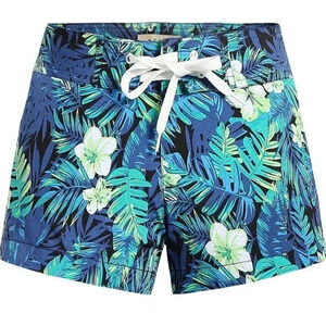 2/$30 SSLR Size Large Swim Shorts Floral Blue Green Hawaiian Tropical
